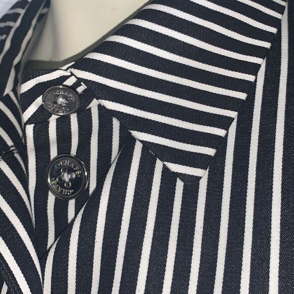 Chaps Striped Button Down Blazer Jacket 3X - Picture 11 of 12